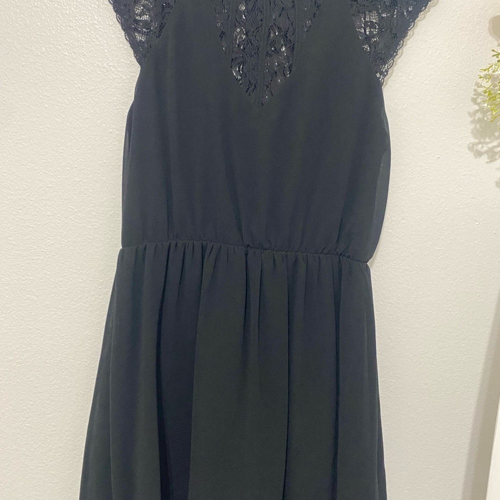 Elegant Black Lace Kids Dress